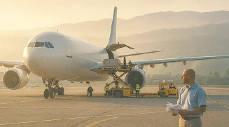 Cargo Plane Being Loaded